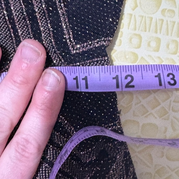 Mystic Brown Bodycon Mini Dress with Plunge Neckline and Flutter Sleeves - Picture 9 of 9